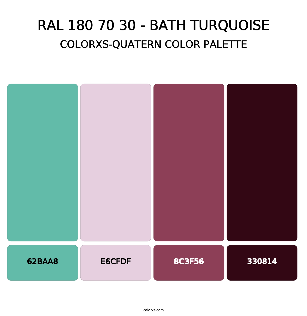 RAL 180 70 30 - Bath Turquoise - Colorxs Quatern Palette