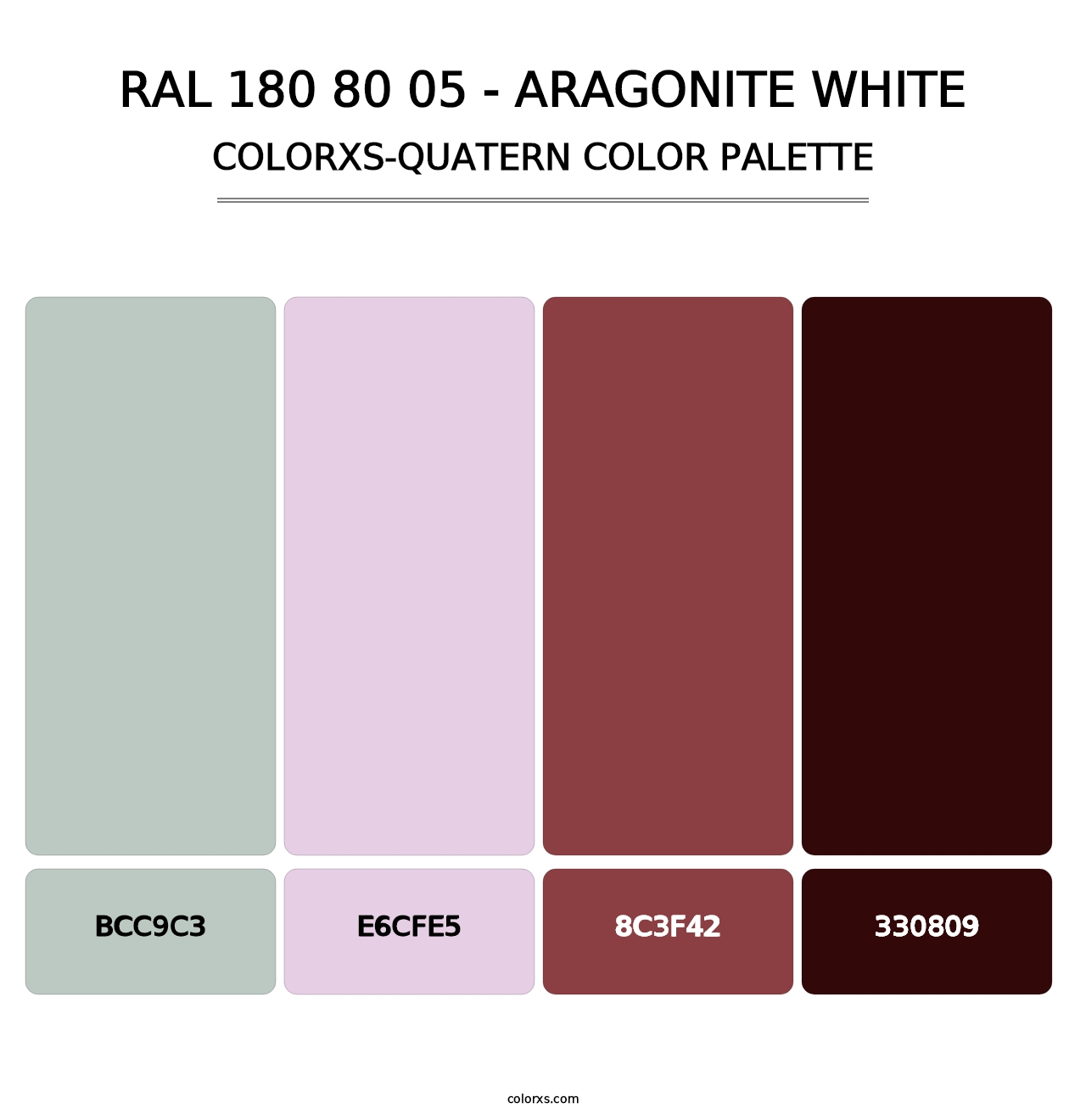 RAL 180 80 05 - Aragonite White - Colorxs Quatern Palette