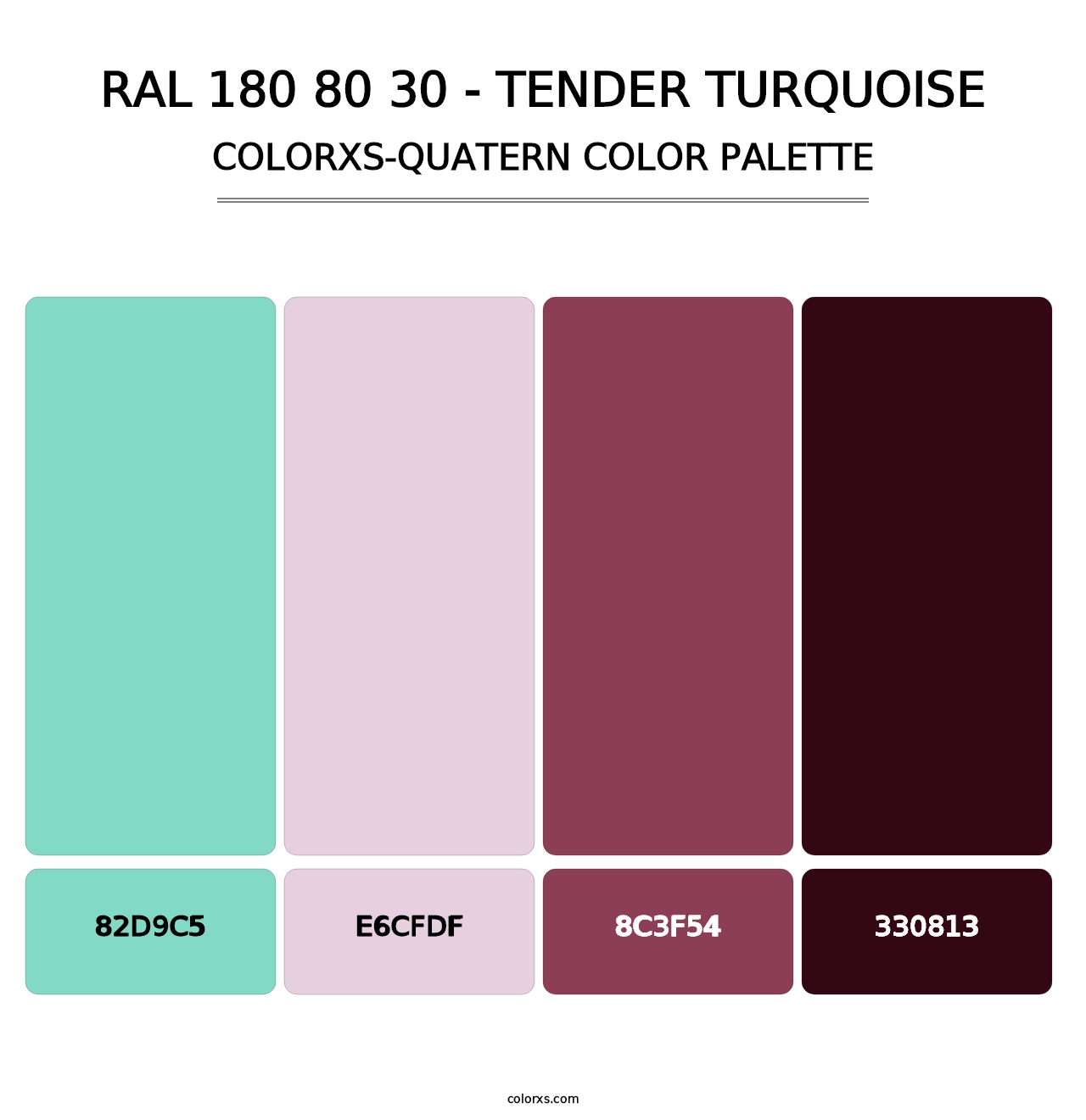 RAL 180 80 30 - Tender Turquoise - Colorxs Quatern Palette