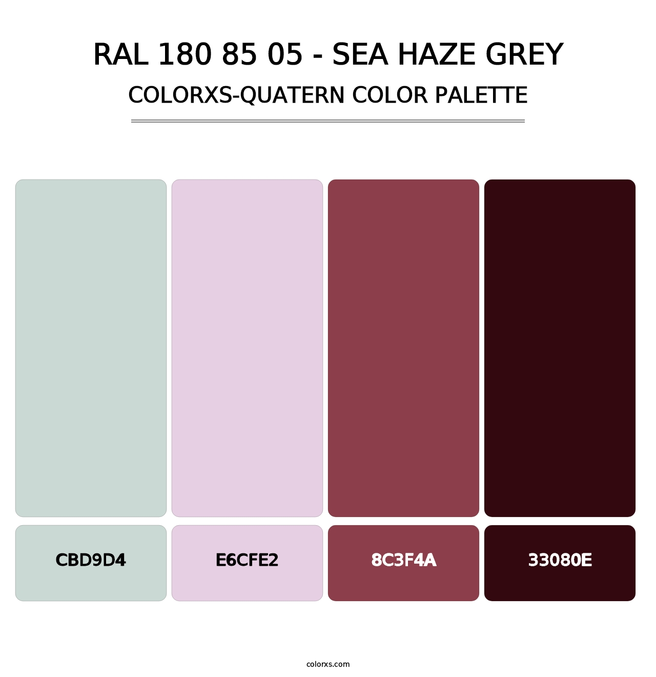 RAL 180 85 05 - Sea Haze Grey - Colorxs Quatern Palette