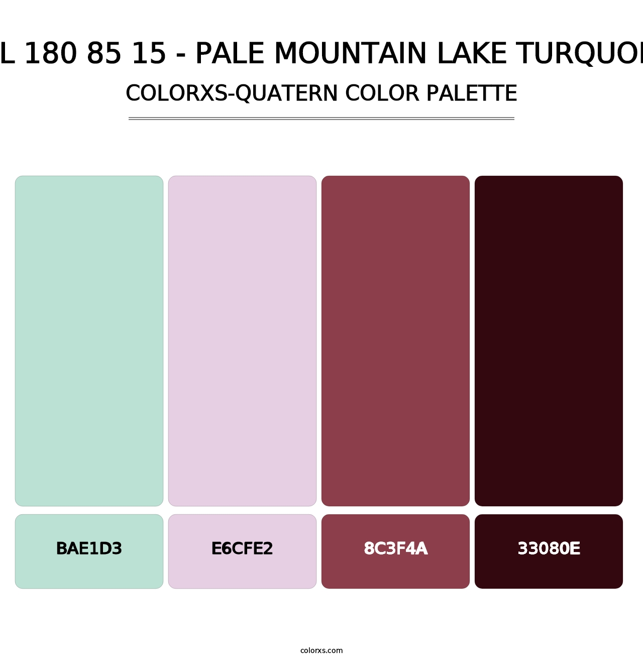 RAL 180 85 15 - Pale Mountain Lake Turquoise - Colorxs Quatern Palette