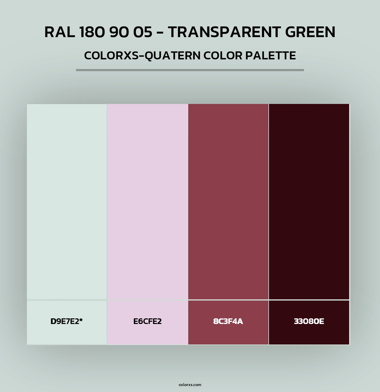 RAL 180 90 05 - Transparent Green - Colorxs Quad Palette