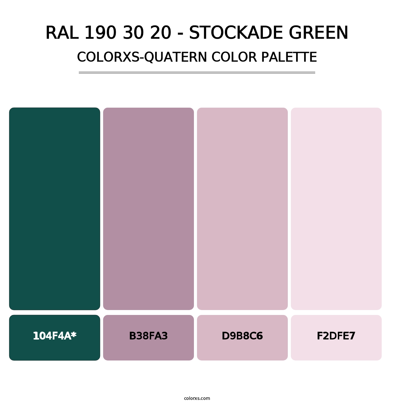RAL 190 30 20 - Stockade Green - Colorxs Quatern Palette