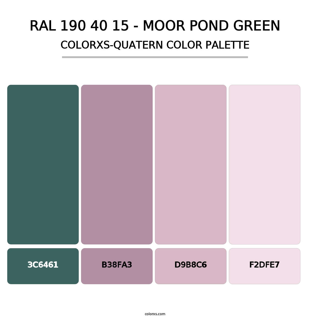 RAL 190 40 15 - Moor Pond Green - Colorxs Quatern Palette