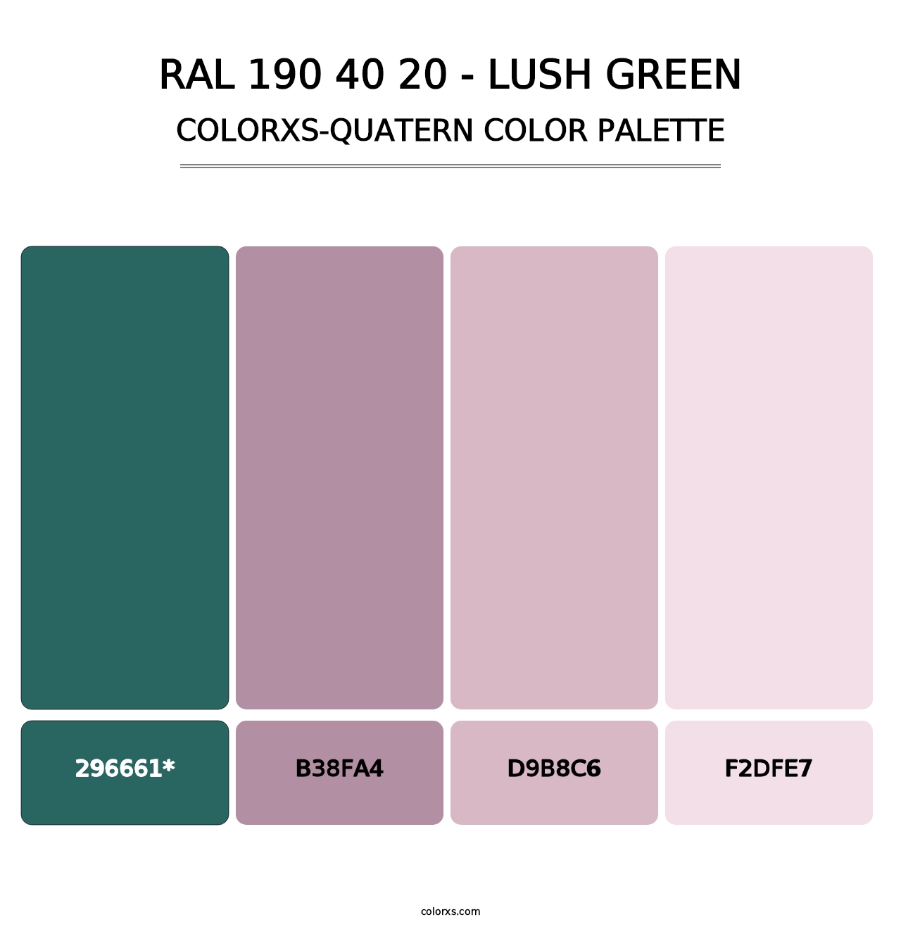 RAL 190 40 20 - Lush Green - Colorxs Quatern Palette