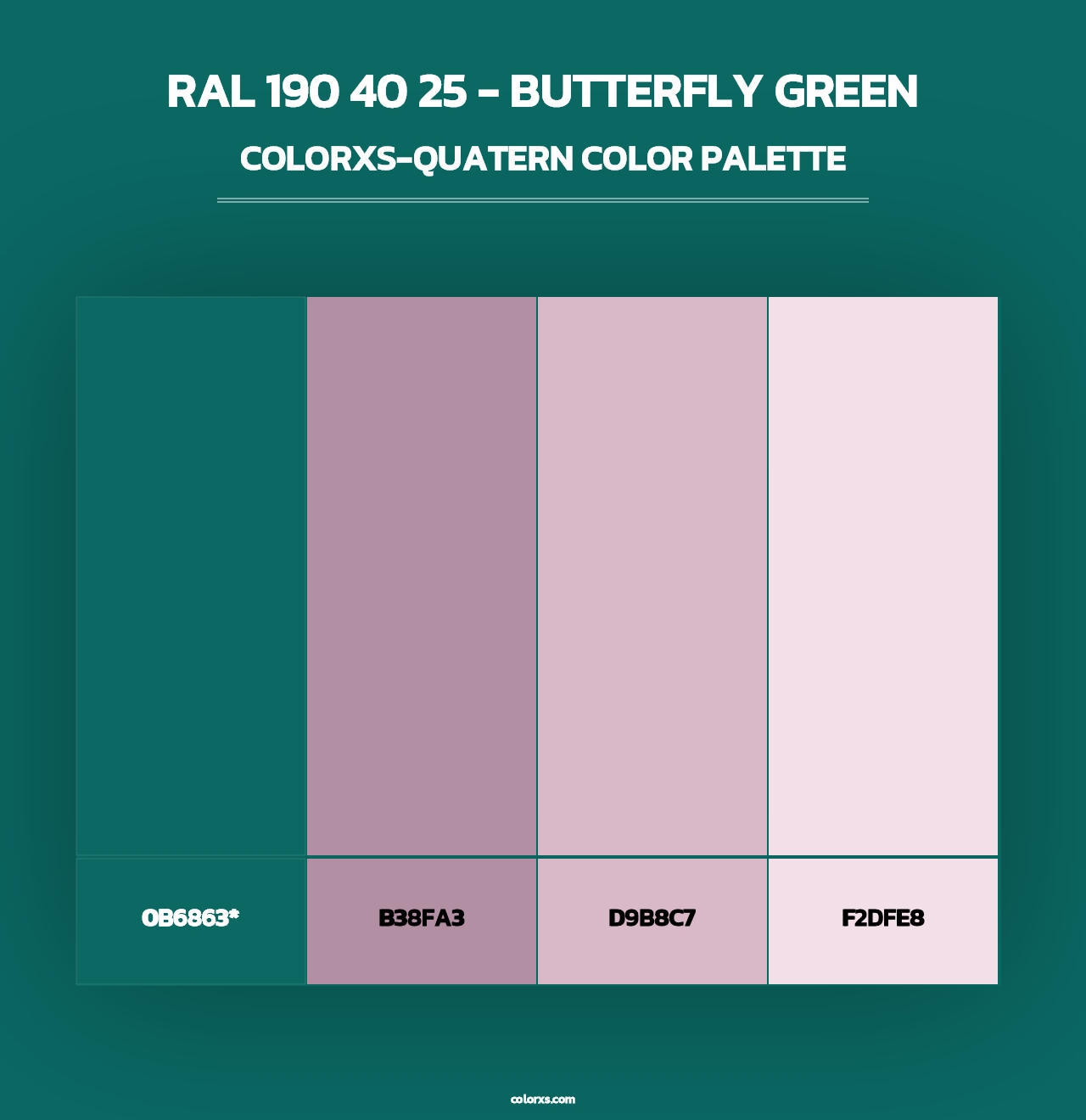 RAL 190 40 25 - Butterfly Green - Colorxs Quad Palette