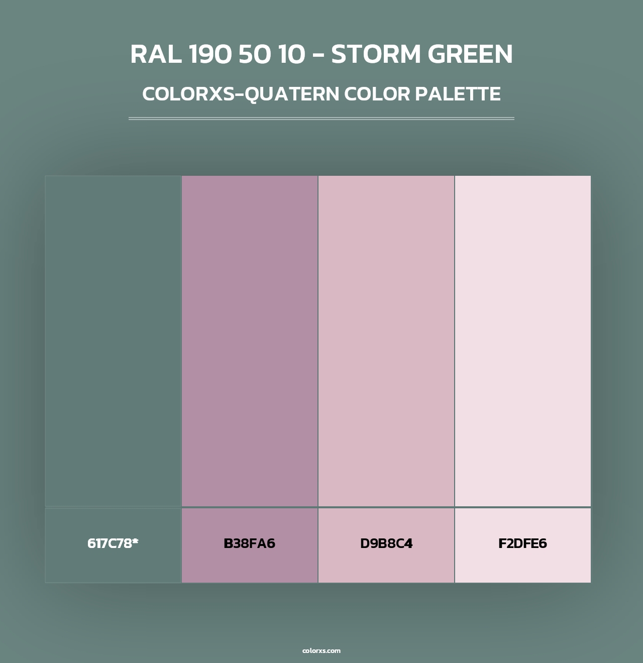 RAL 190 50 10 - Storm Green - Colorxs Quad Palette