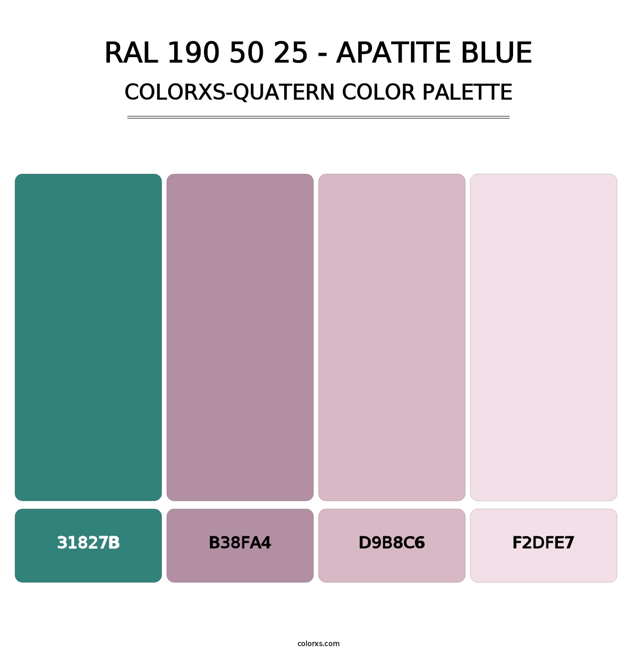 RAL 190 50 25 - Apatite Blue - Colorxs Quatern Palette