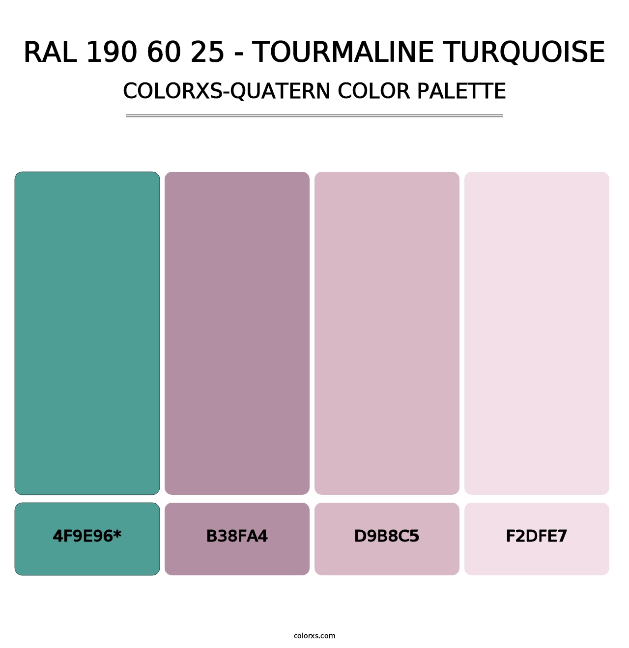 RAL 190 60 25 - Tourmaline Turquoise - Colorxs Quatern Palette