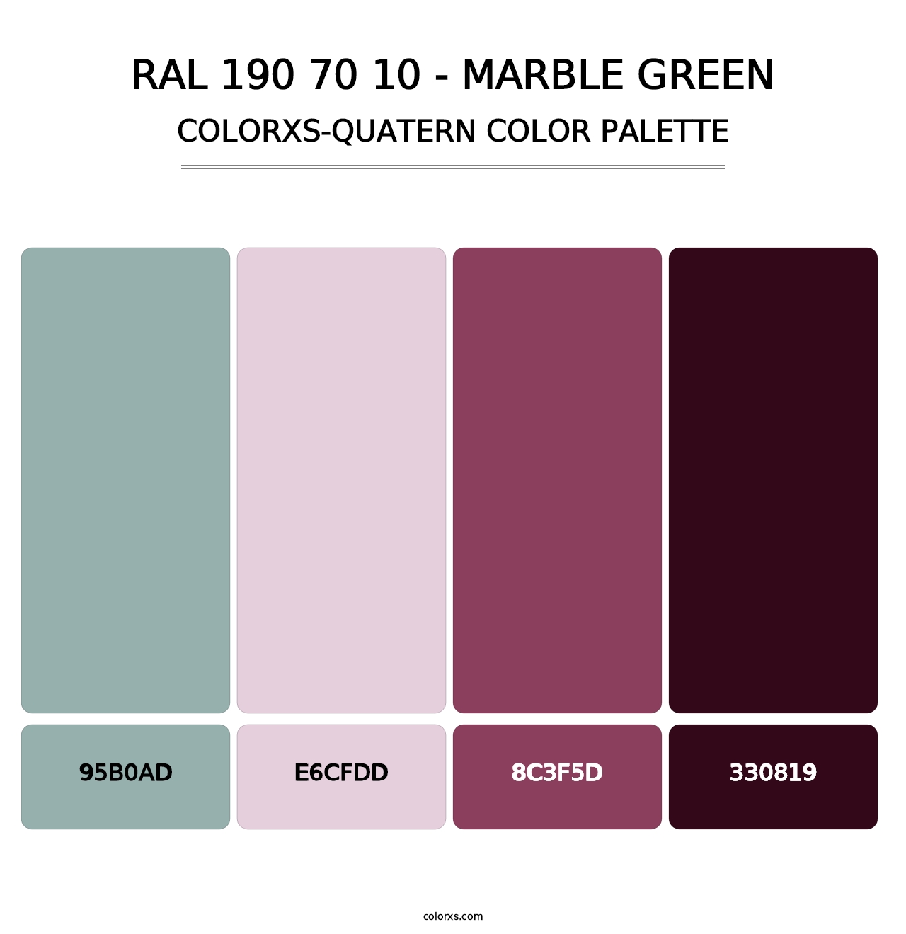 RAL 190 70 10 - Marble Green - Colorxs Quatern Palette