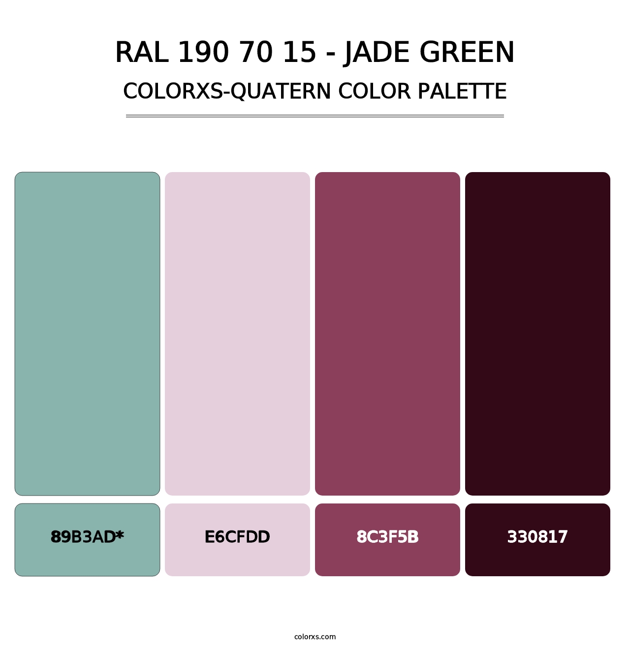RAL 190 70 15 - Jade Green - Colorxs Quatern Palette