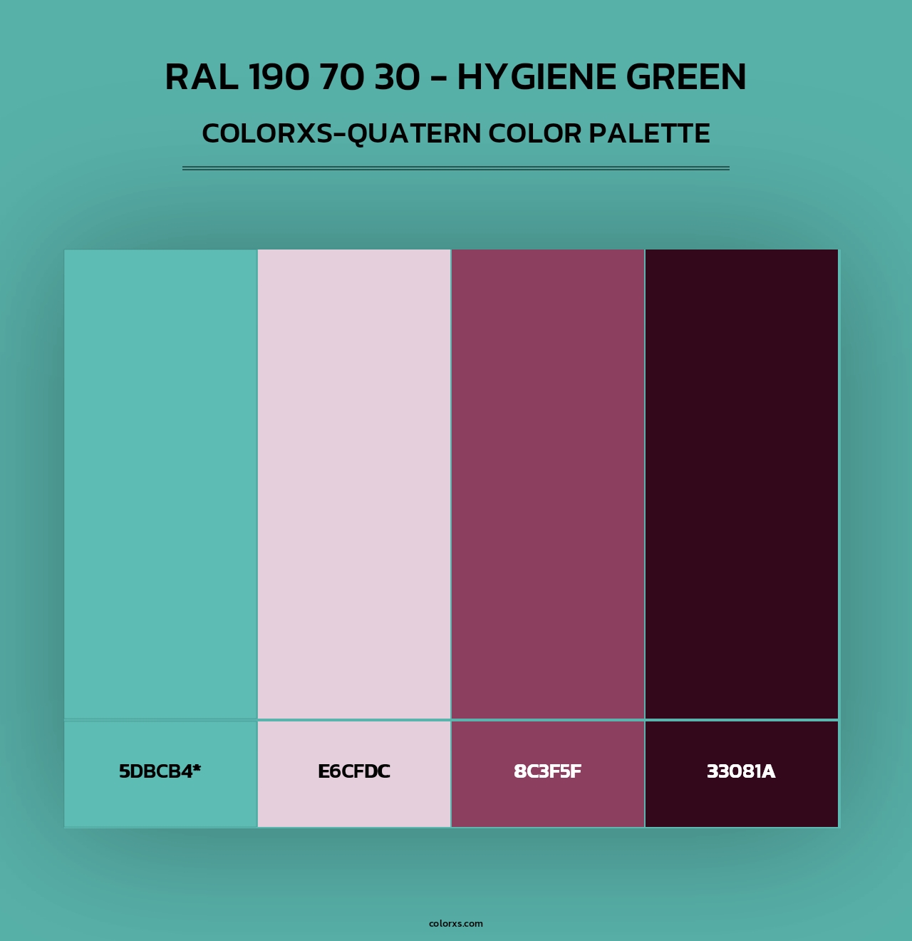 RAL 190 70 30 - Hygiene Green - Colorxs Quad Palette