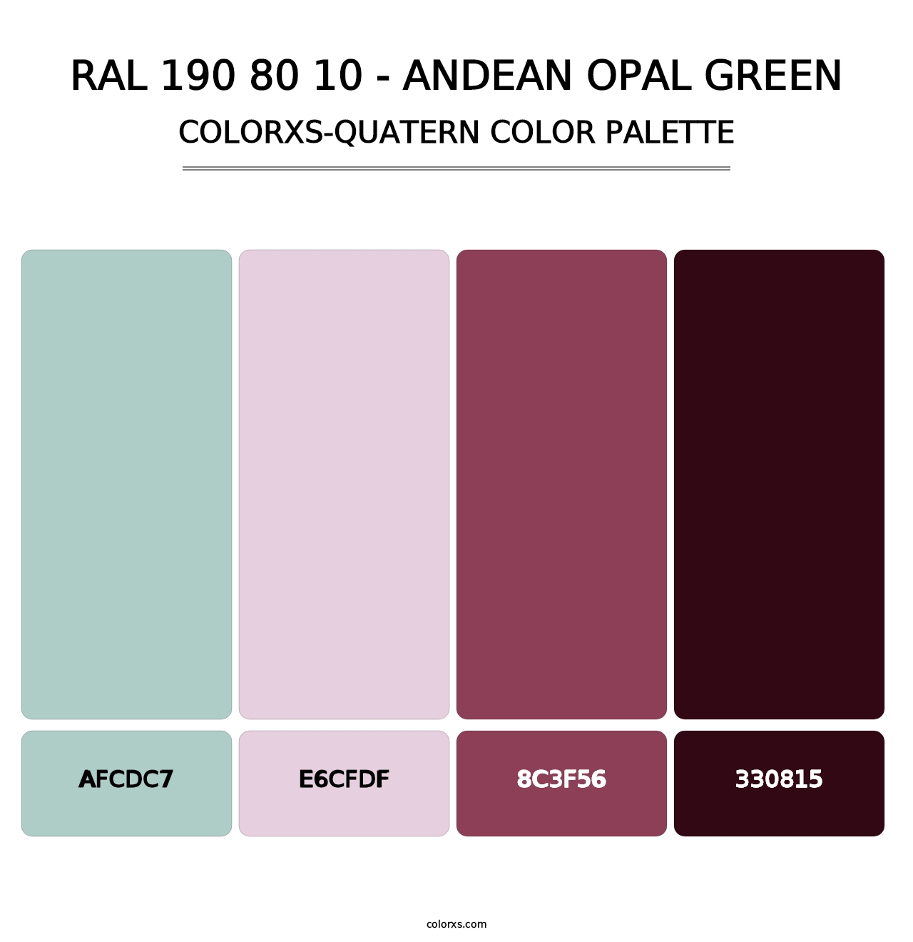 RAL 190 80 10 - Andean Opal Green - Colorxs Quatern Palette