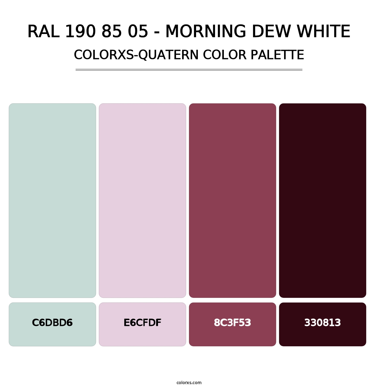 RAL 190 85 05 - Morning Dew White - Colorxs Quatern Palette