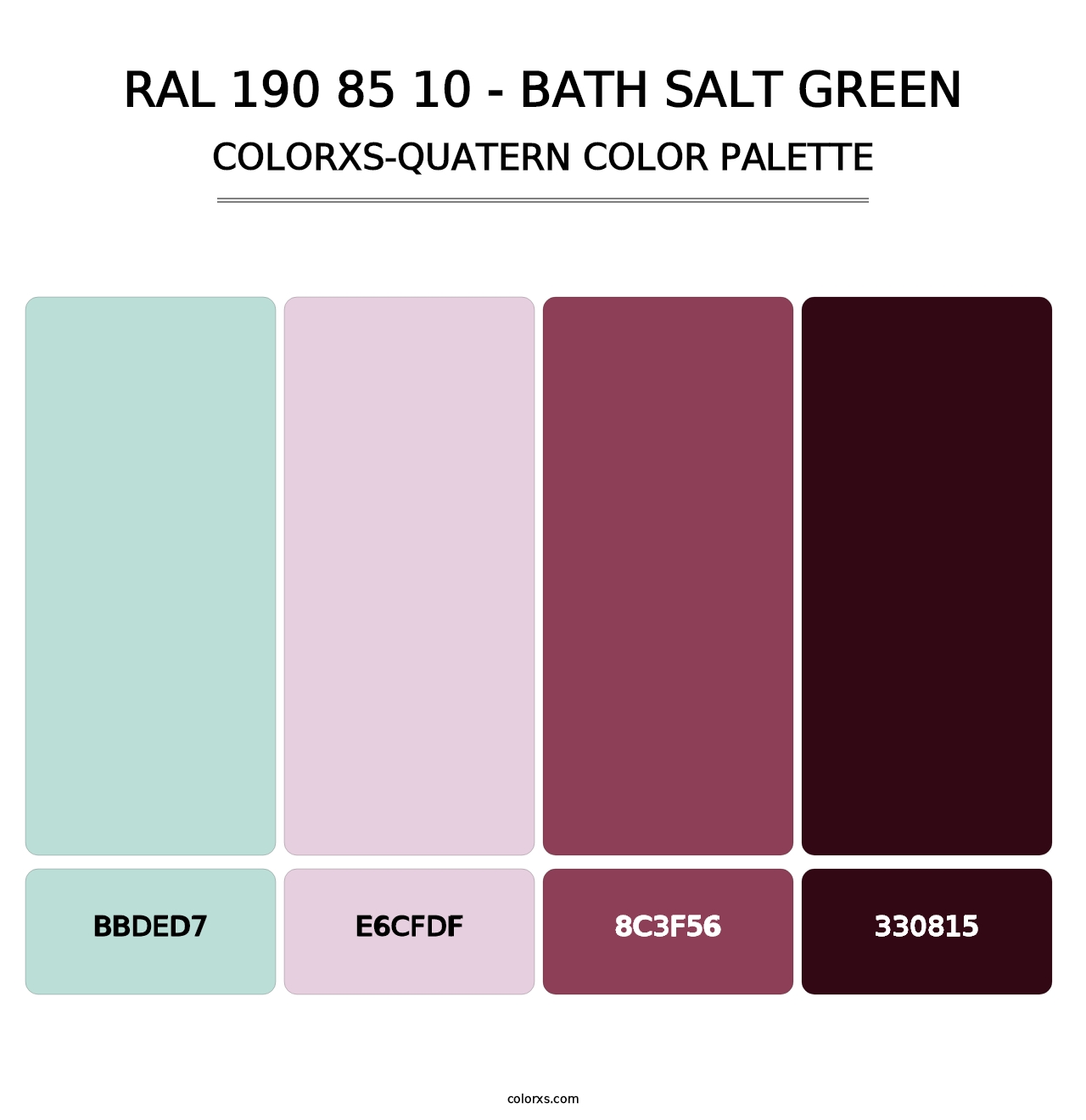 RAL 190 85 10 - Bath Salt Green - Colorxs Quatern Palette