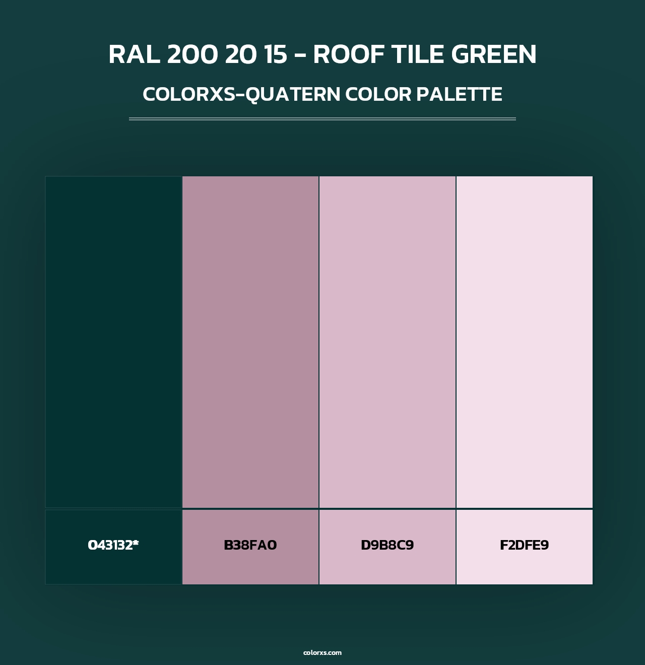 RAL 200 20 15 - Roof Tile Green - Colorxs Quad Palette