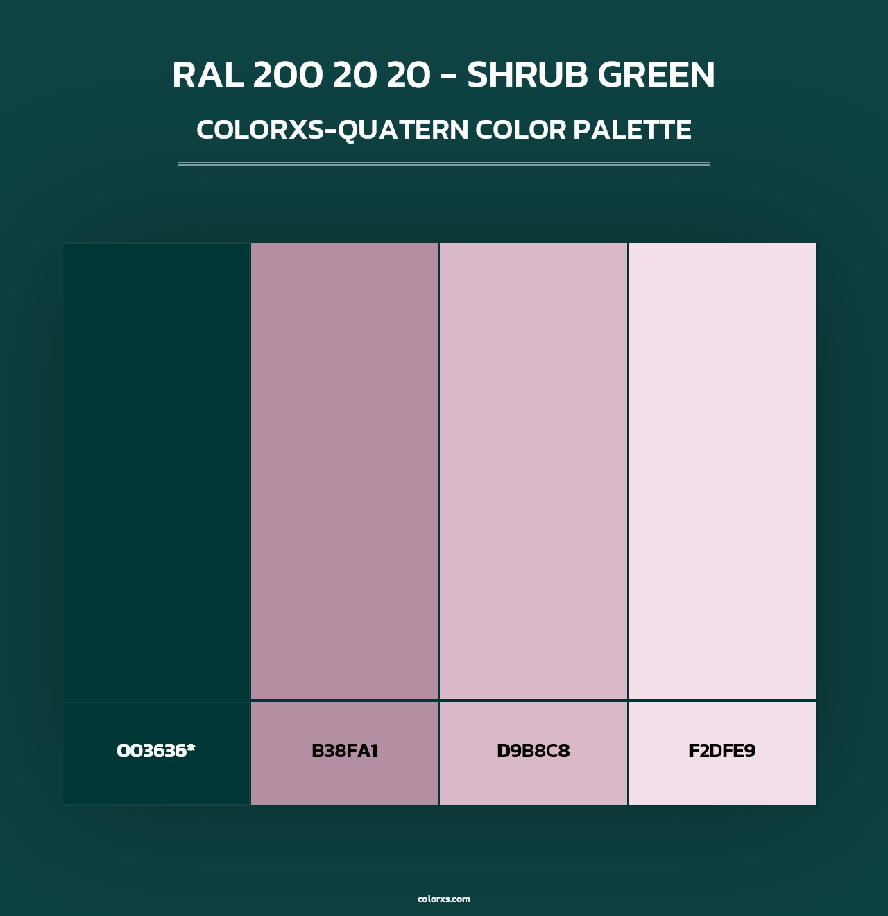 RAL 200 20 20 - Shrub Green - Colorxs Quad Palette