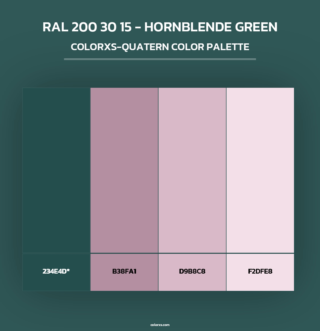 RAL 200 30 15 - Hornblende Green - Colorxs Quad Palette