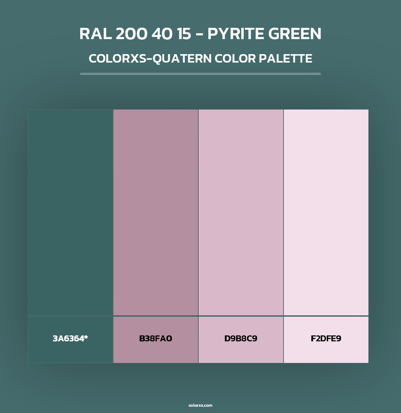 RAL 200 40 15 - Pyrite Green - Colorxs Quad Palette