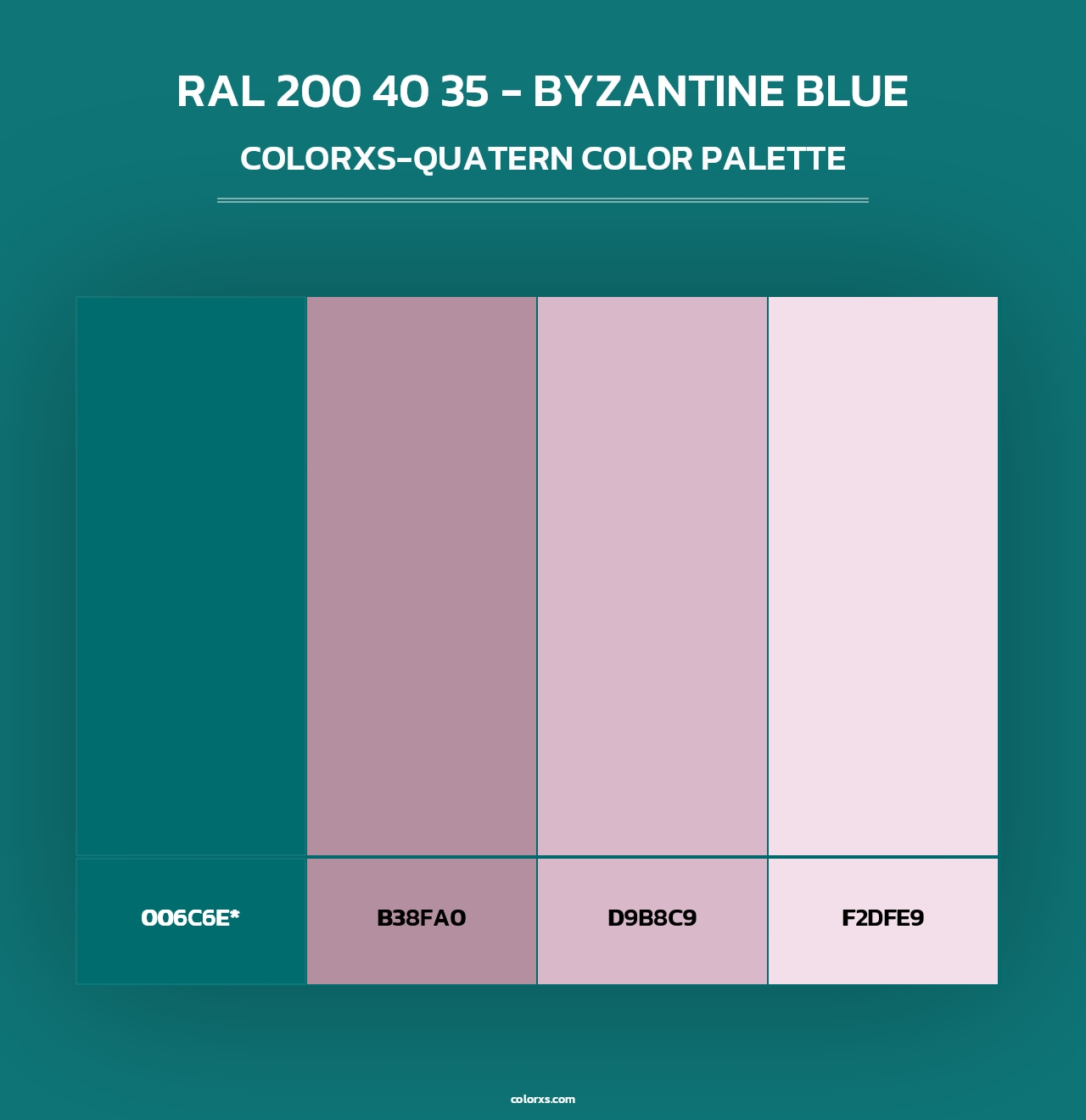 RAL 200 40 35 - Byzantine Blue - Colorxs Quad Palette