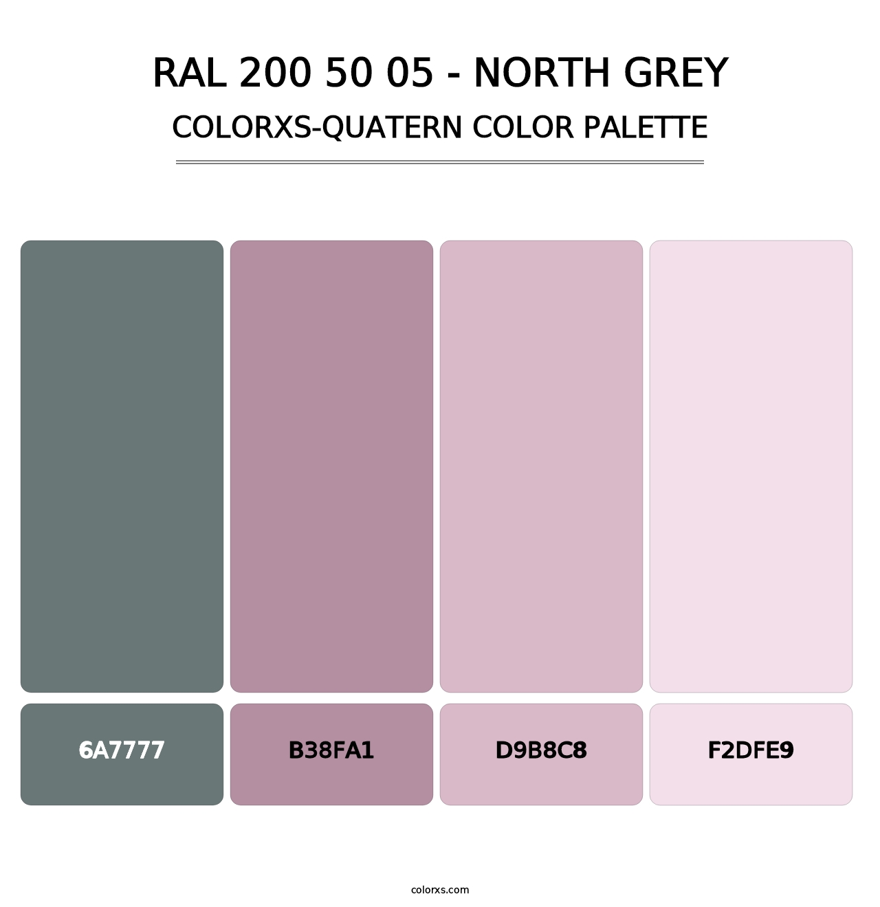 RAL 200 50 05 - North Grey - Colorxs Quatern Palette