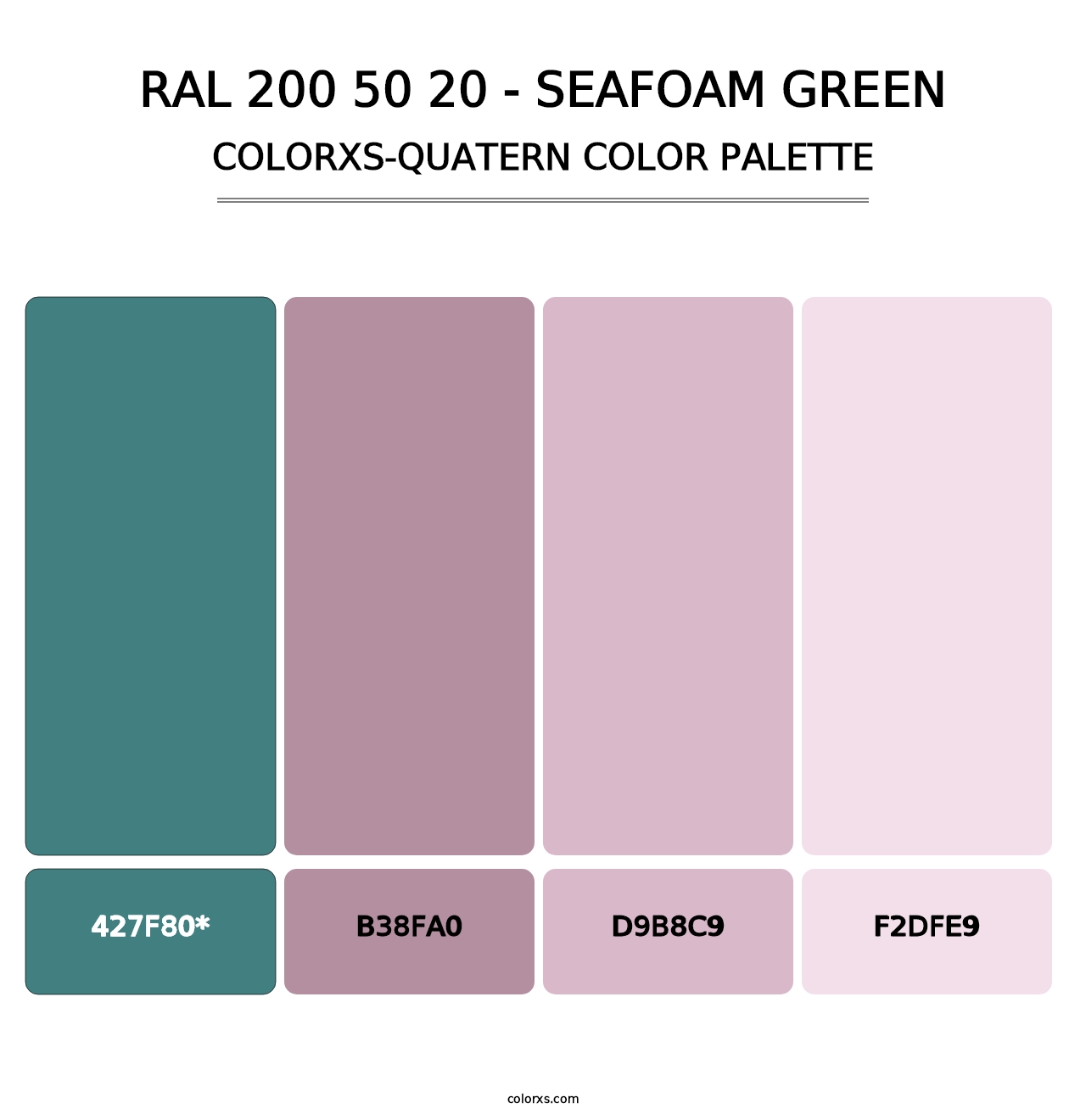 RAL 200 50 20 - Seafoam Green - Colorxs Quatern Palette