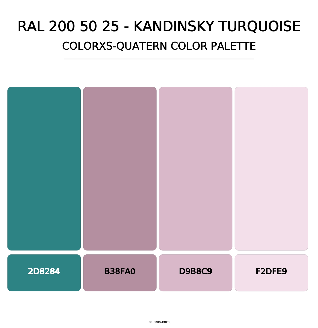 RAL 200 50 25 - Kandinsky Turquoise - Colorxs Quatern Palette