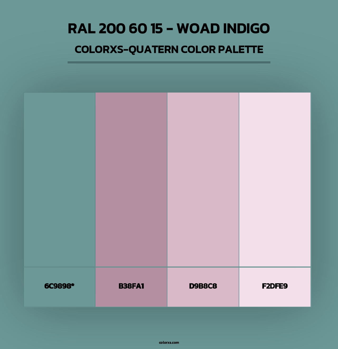 RAL 200 60 15 - Woad Indigo - Colorxs Quad Palette