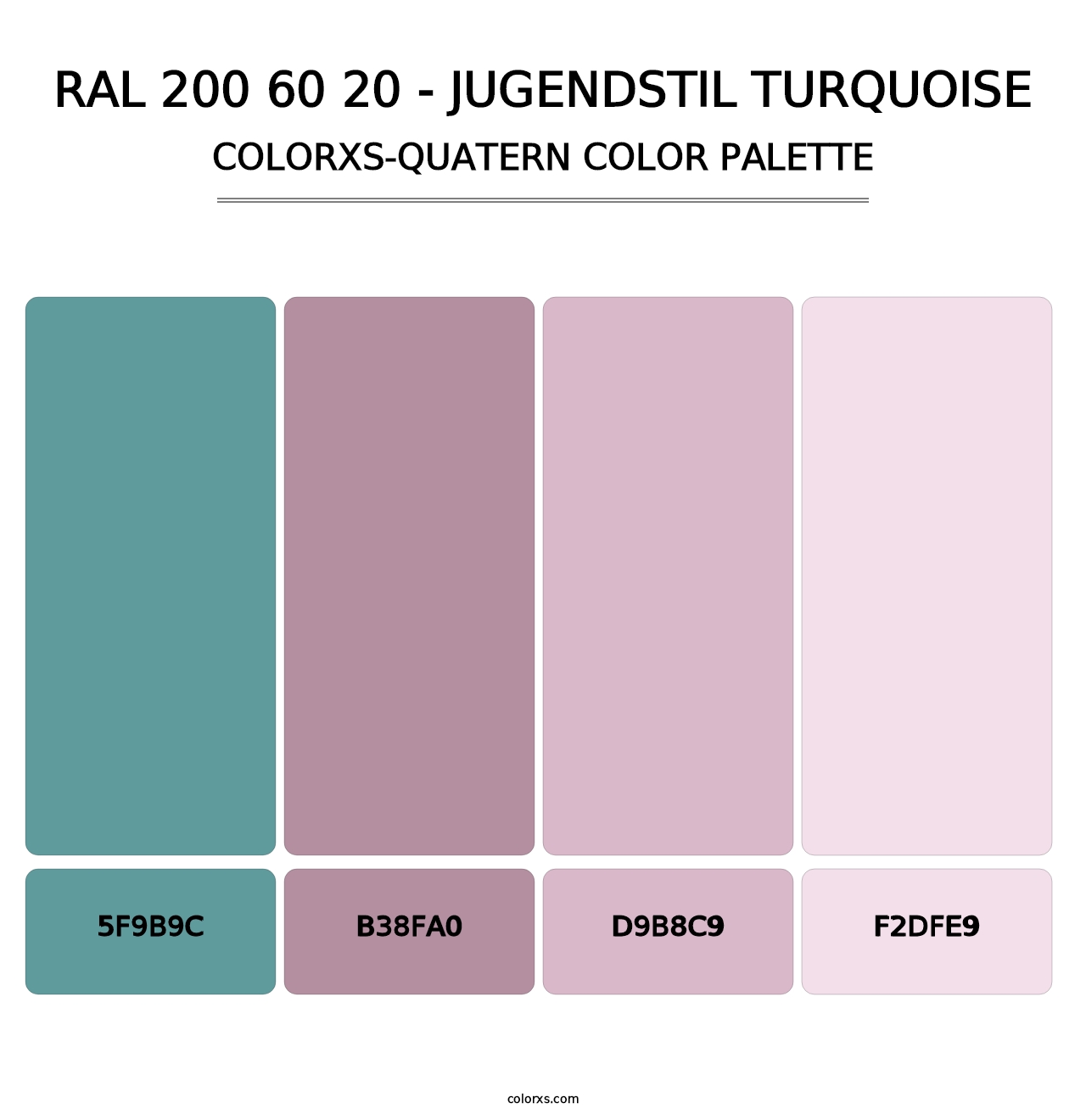 RAL 200 60 20 - Jugendstil Turquoise - Colorxs Quatern Palette