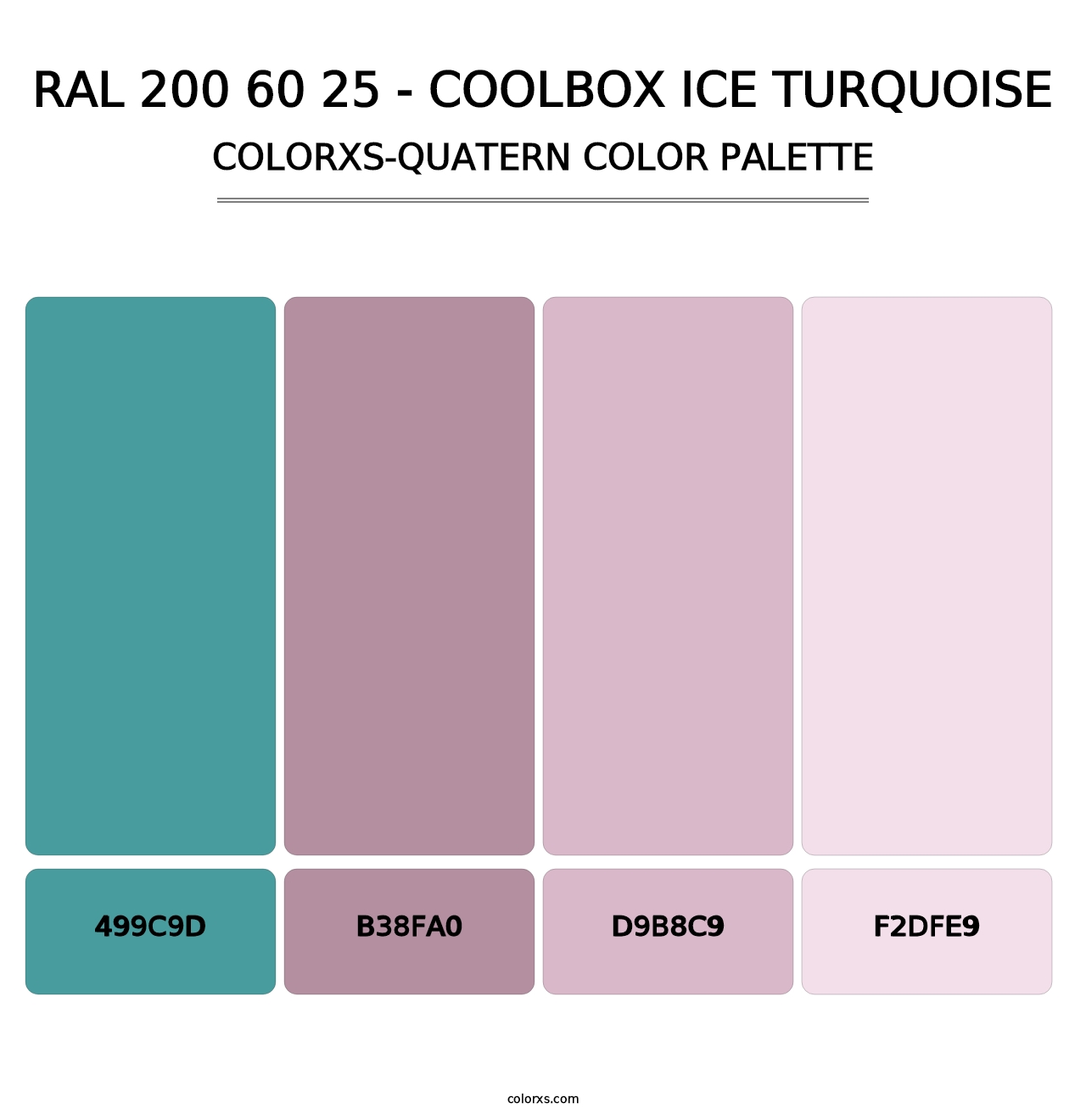 RAL 200 60 25 - Coolbox Ice Turquoise - Colorxs Quatern Palette