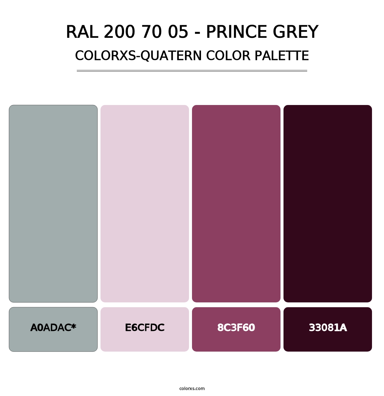 RAL 200 70 05 - Prince Grey - Colorxs Quatern Palette