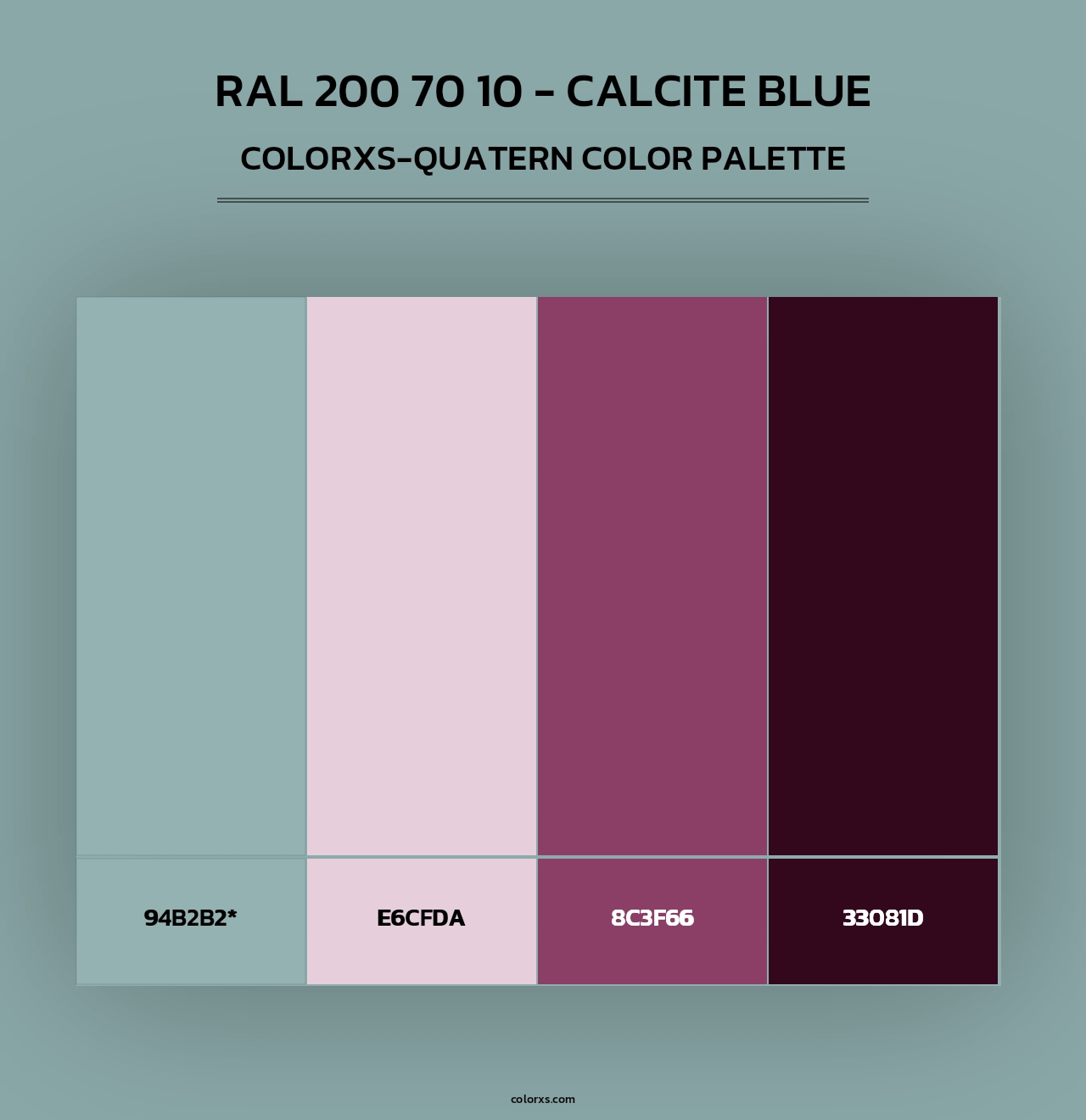 RAL 200 70 10 - Calcite Blue - Colorxs Quad Palette