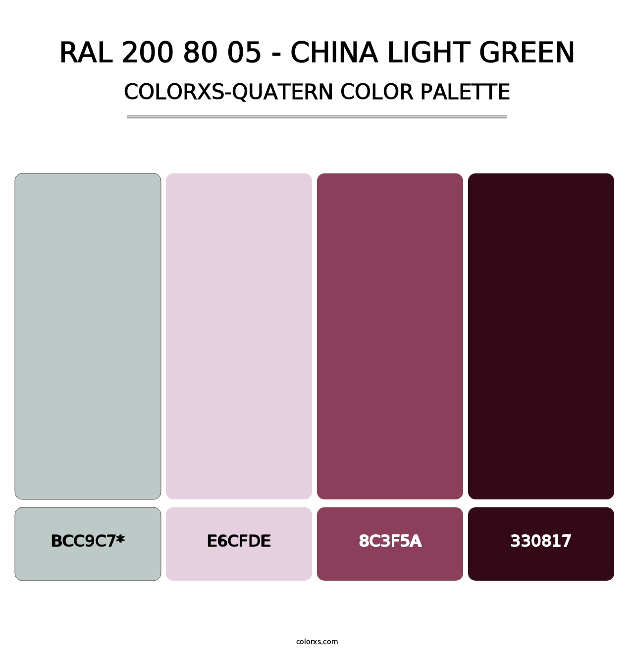 RAL 200 80 05 - China Light Green - Colorxs Quatern Palette