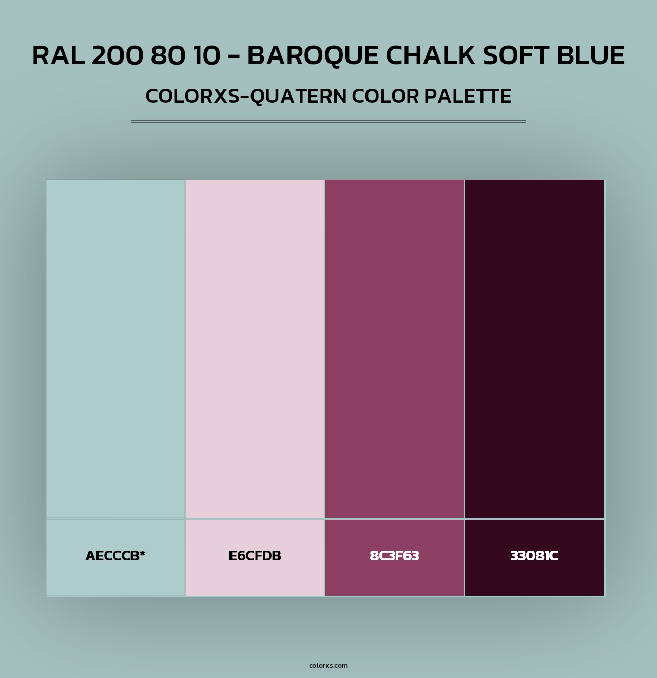 RAL 200 80 10 - Baroque Chalk Soft Blue - Colorxs Quad Palette