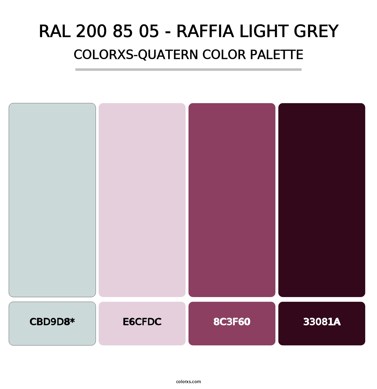 RAL 200 85 05 - Raffia Light Grey - Colorxs Quatern Palette