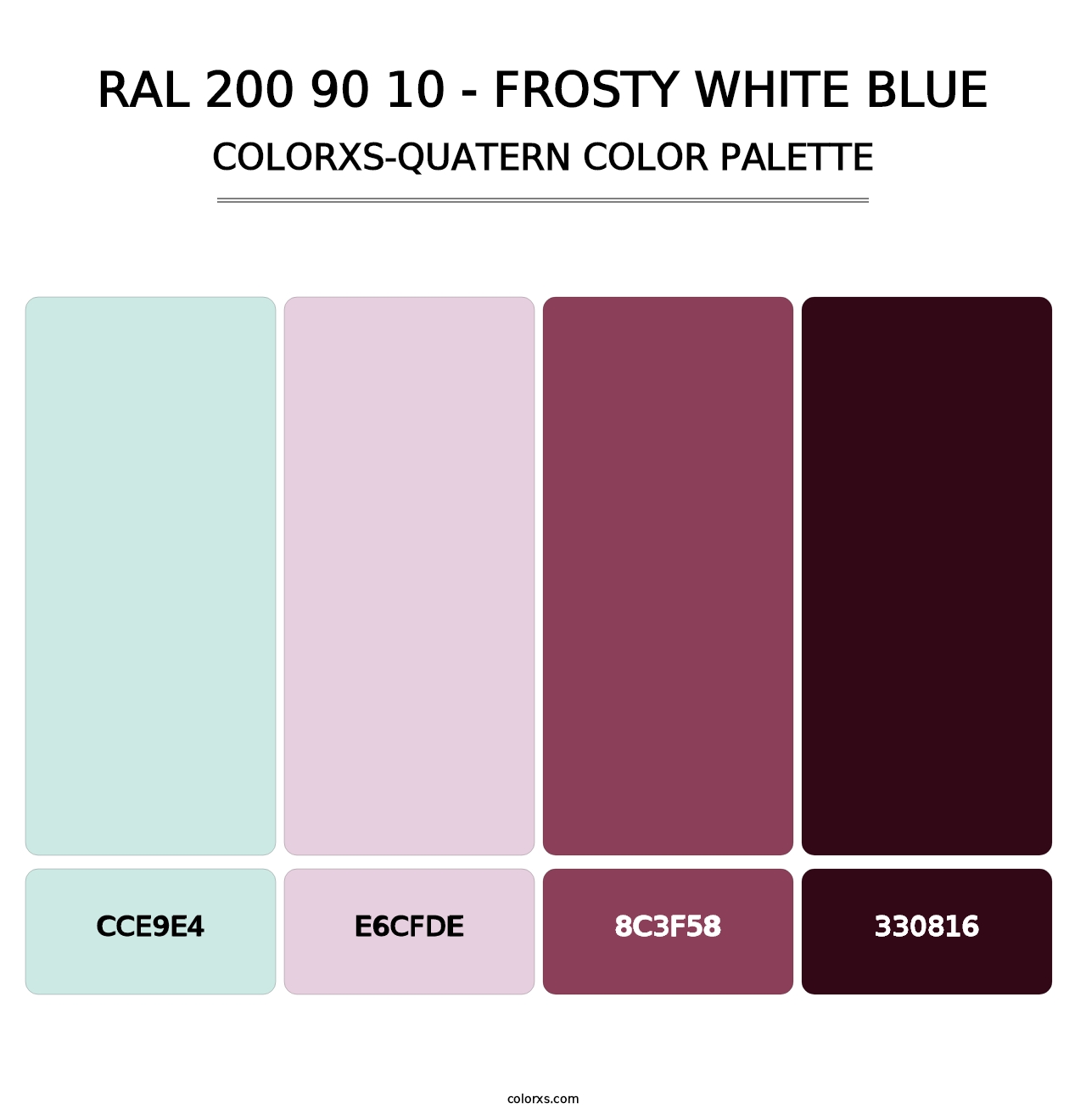 RAL 200 90 10 - Frosty White Blue - Colorxs Quatern Palette