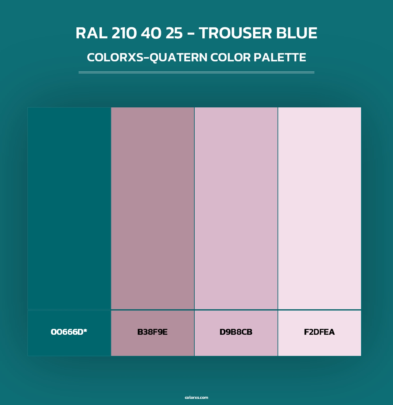 RAL 210 40 25 - Trouser Blue - Colorxs Quad Palette