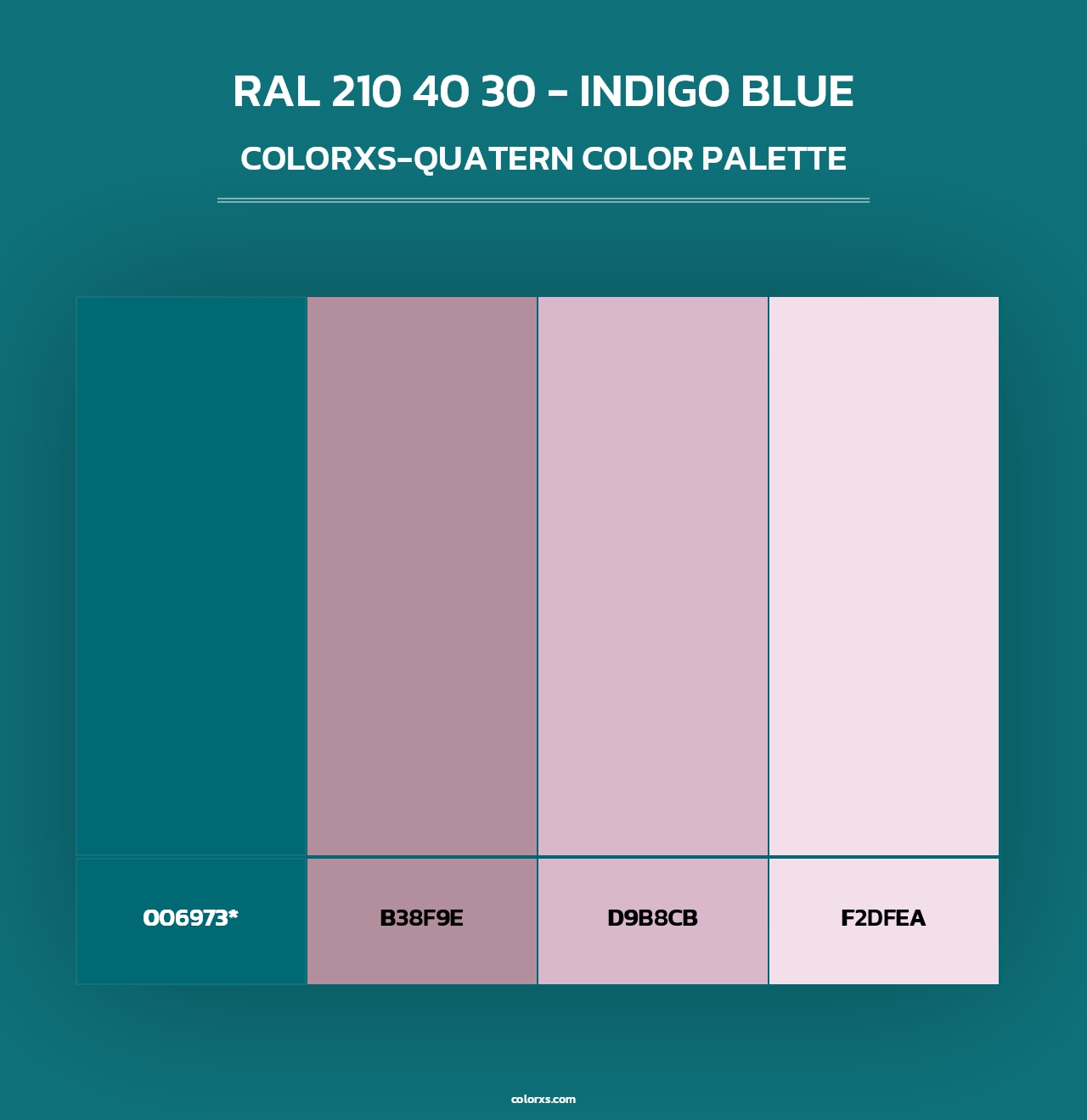 RAL 210 40 30 - Indigo Blue - Colorxs Quad Palette