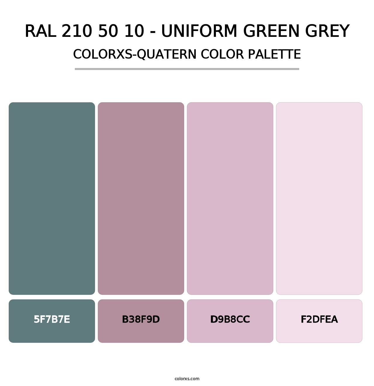 RAL 210 50 10 - Uniform Green Grey - Colorxs Quatern Palette