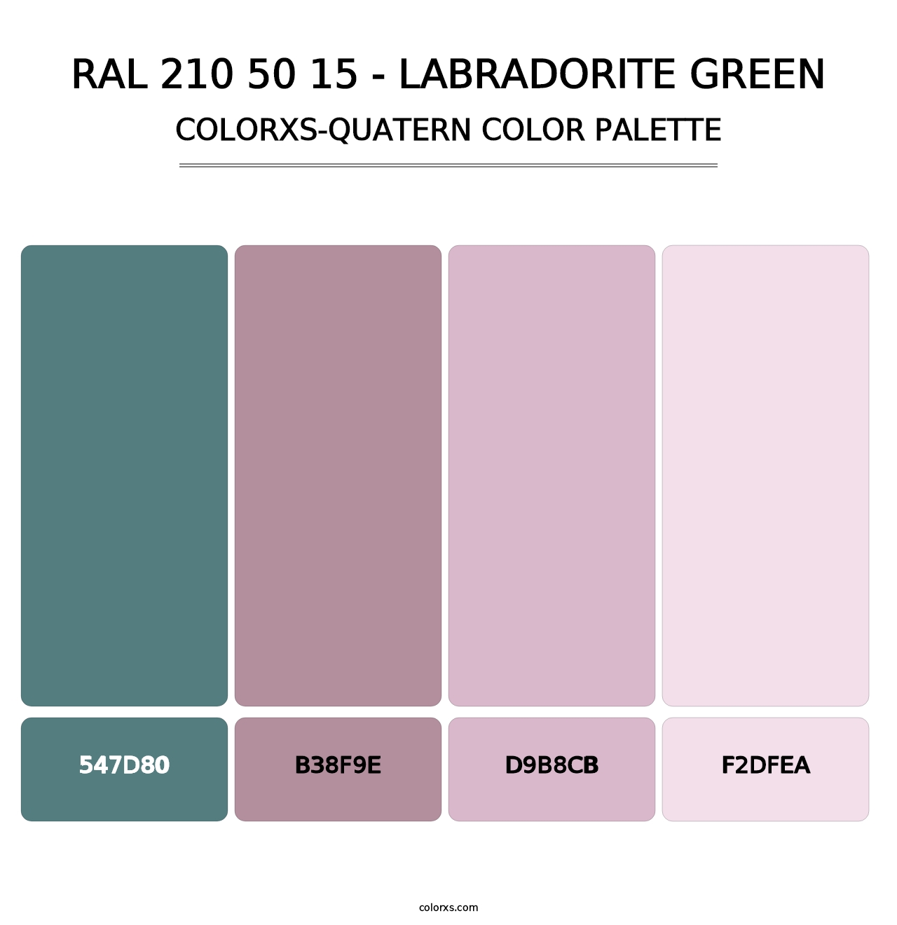 RAL 210 50 15 - Labradorite Green - Colorxs Quatern Palette