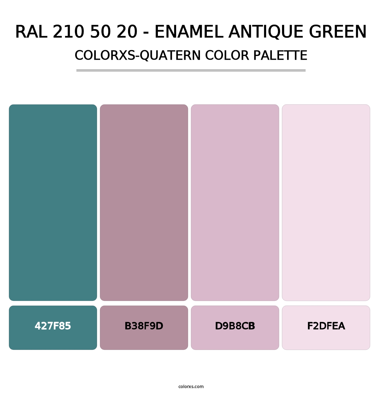 RAL 210 50 20 - Enamel Antique Green - Colorxs Quatern Palette