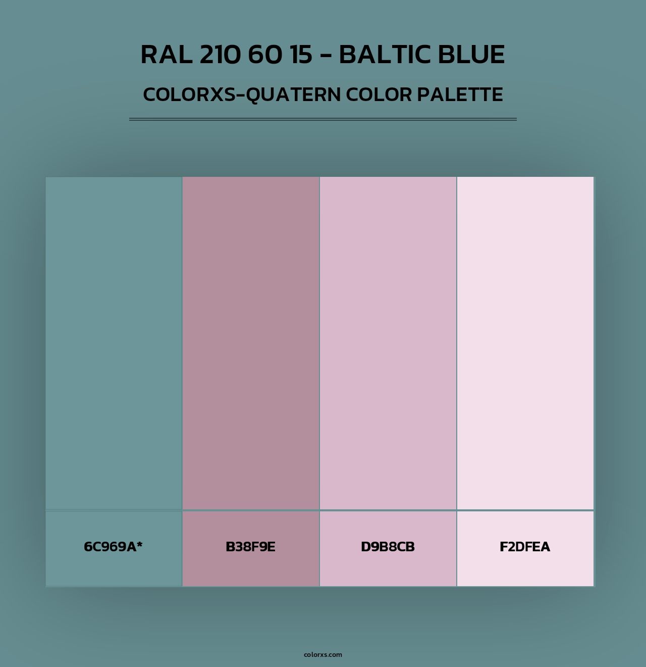 RAL 210 60 15 - Baltic Blue - Colorxs Quad Palette
