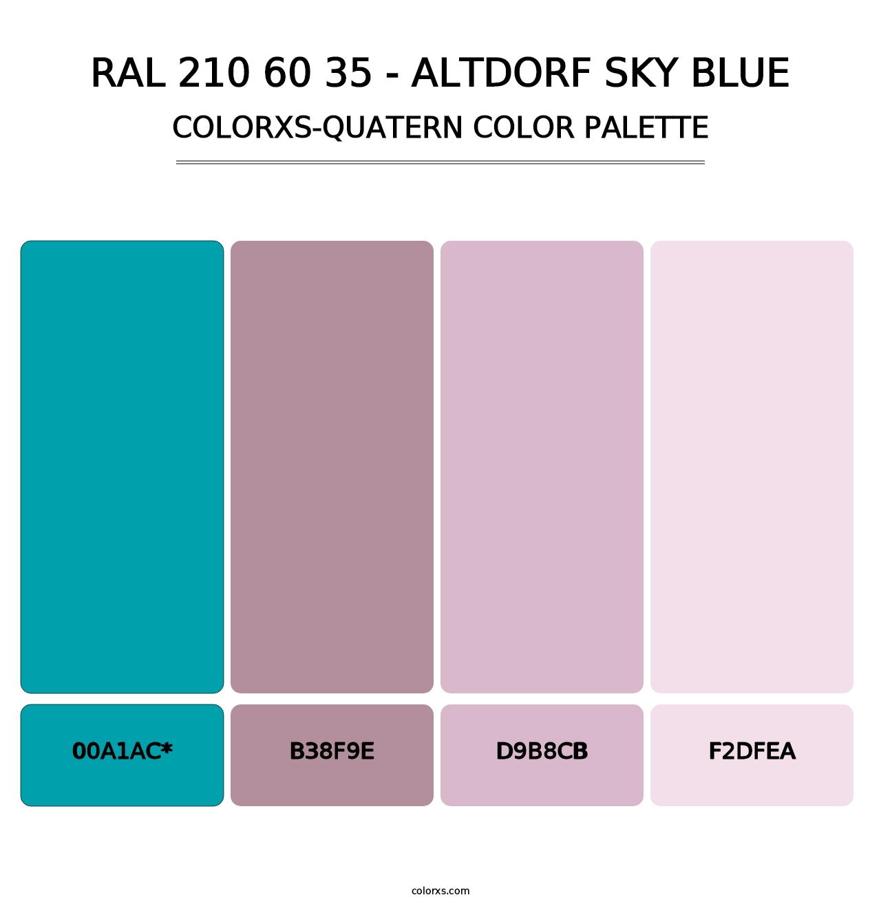 RAL 210 60 35 - Altdorf Sky Blue - Colorxs Quatern Palette