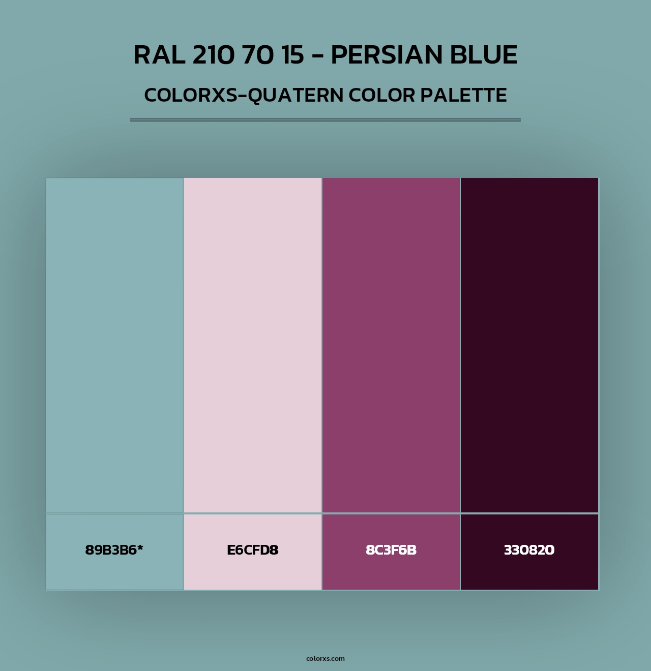 RAL 210 70 15 - Persian Blue - Colorxs Quad Palette