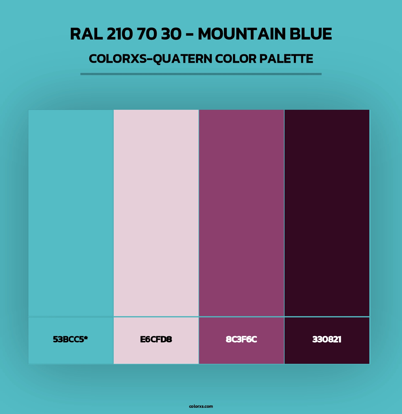 RAL 210 70 30 - Mountain Blue - Colorxs Quad Palette