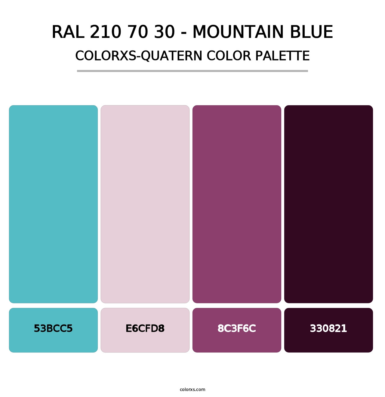 RAL 210 70 30 - Mountain Blue - Colorxs Quatern Palette