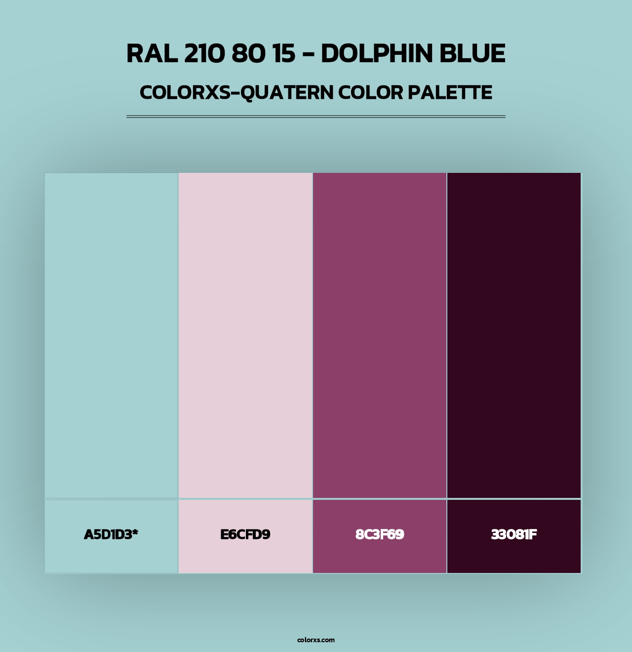 RAL 210 80 15 - Dolphin Blue - Colorxs Quad Palette