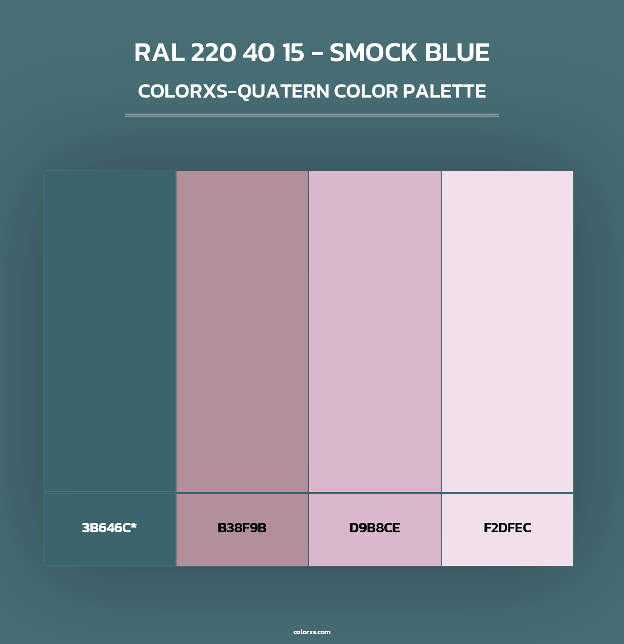 RAL 220 40 15 - Smock Blue - Colorxs Quad Palette