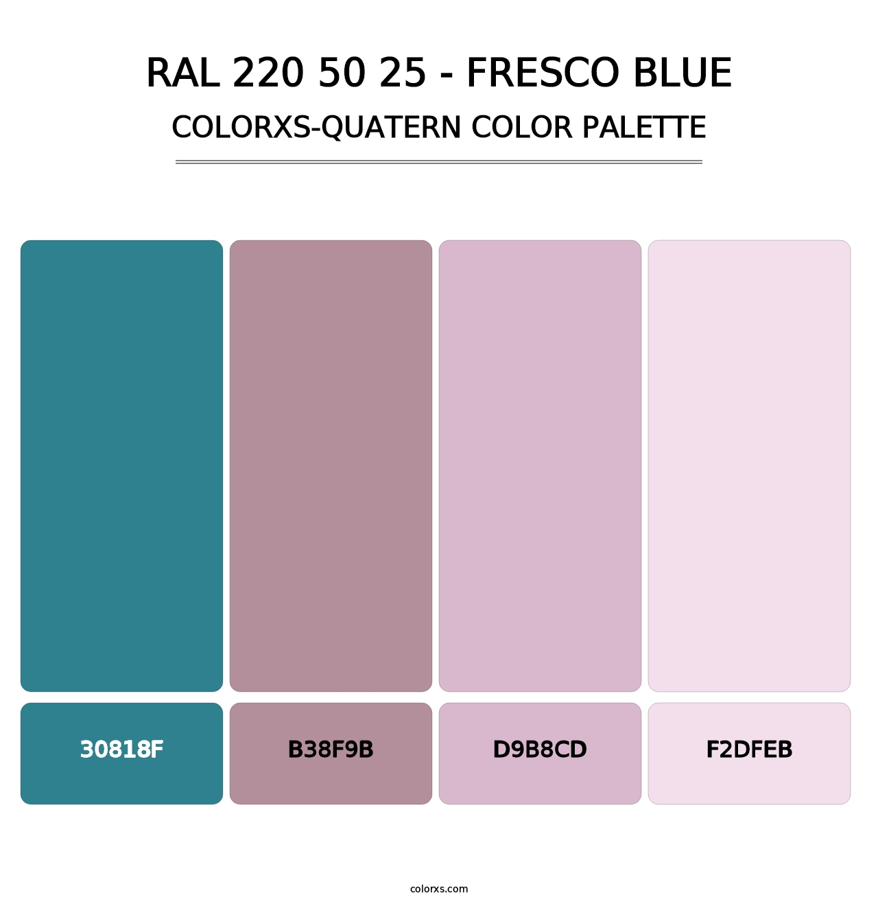 RAL 220 50 25 - Fresco Blue - Colorxs Quatern Palette