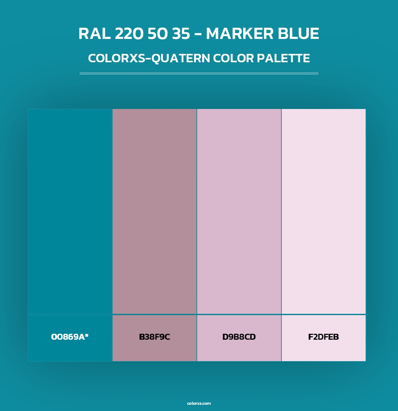 RAL 220 50 35 - Marker Blue - Colorxs Quad Palette